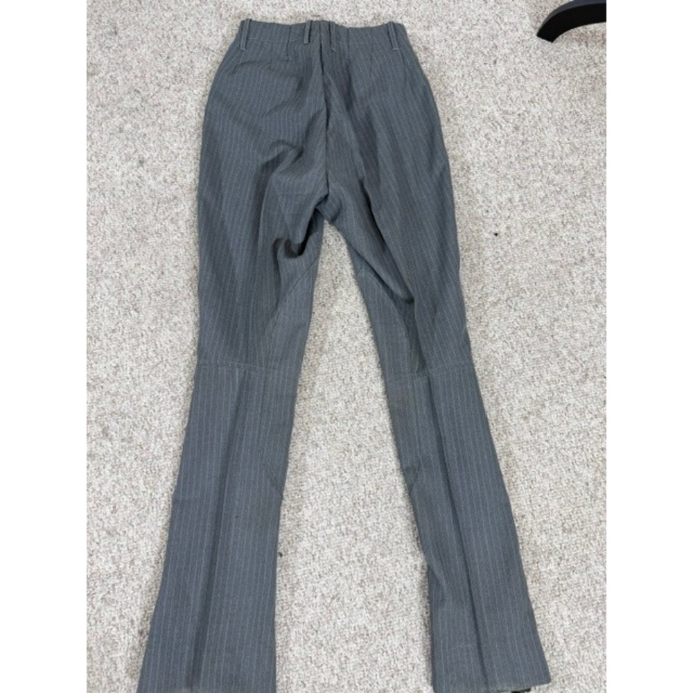 Vintage 1950's Grey Pinstripe Riding Trousers High Waisted Straight Leg Pants